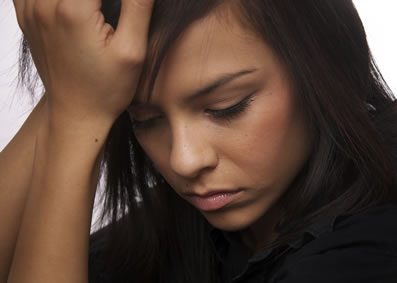 depressed young woman