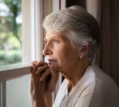 Senior woman with anxiety