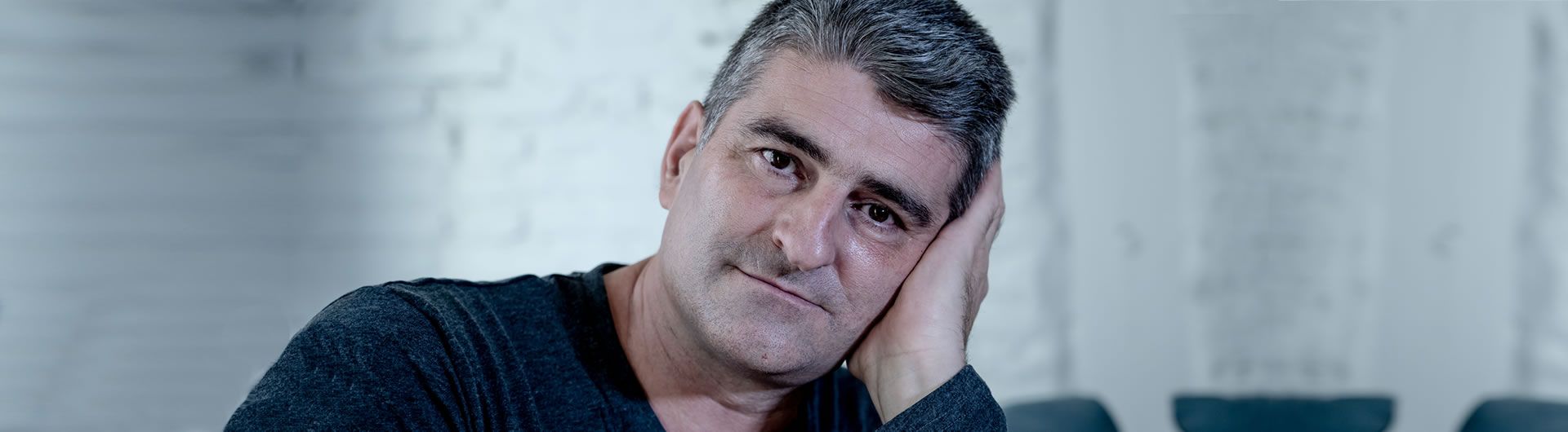 Man in depressed state