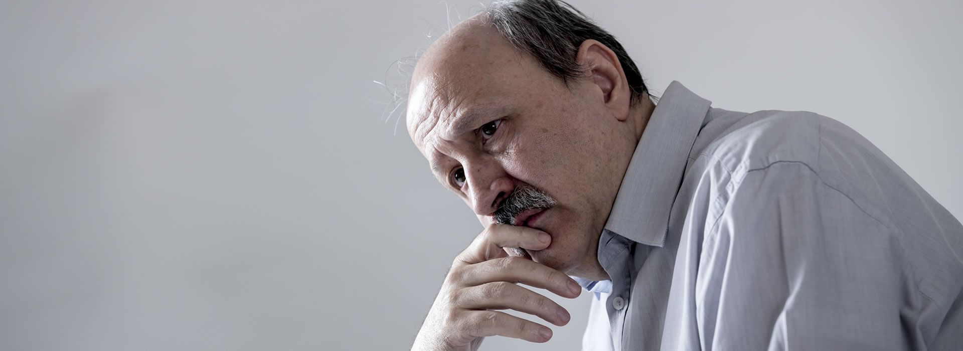 Man in grief and sadness